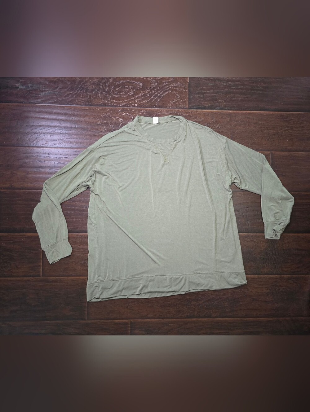 Old Navy Womens Green Sunday Sleep Long Sleeve Butter Soft Top Large
